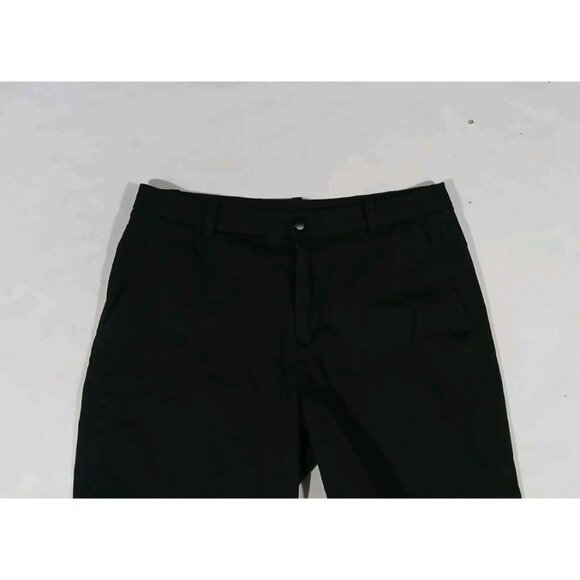 Lululemon Commission Shorts Size 34 Black Zippered Pockets Slim Chino DWR 9" - Picture 2 of 8